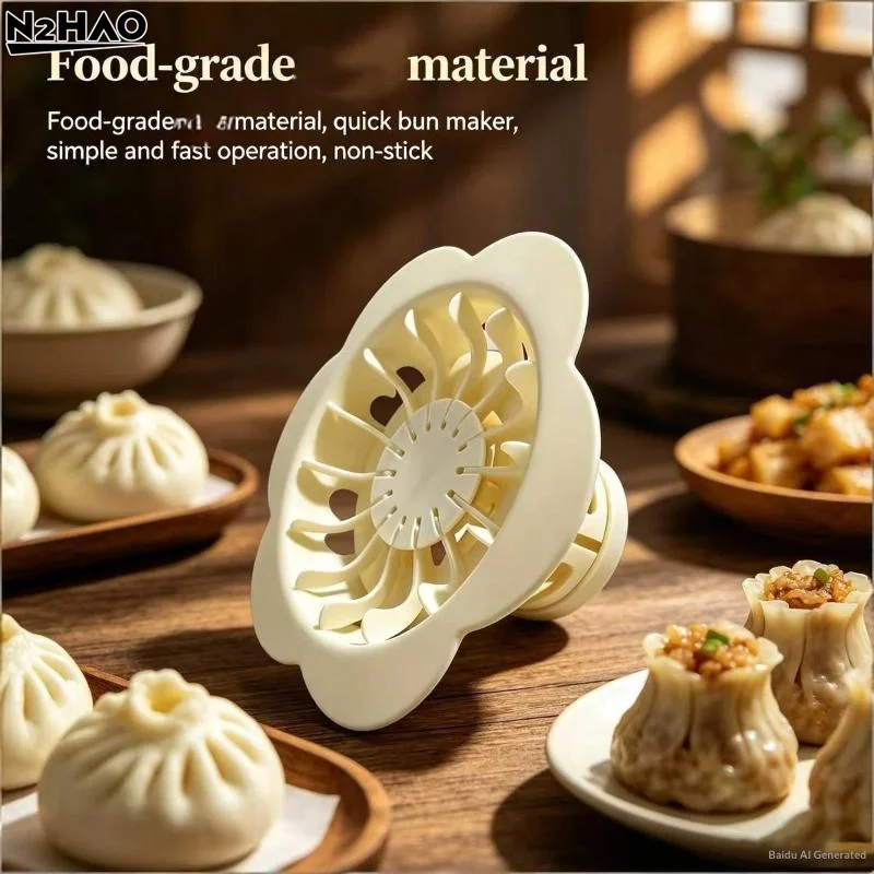 Flower Shaped Bun & Dumpling Machine Chinese Baozi Steamed Bun Simple Self-Made Mold Easy To Fall Off Flower Dumplings Machine