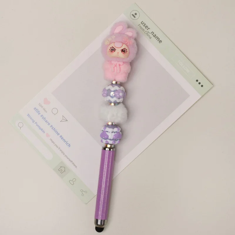 

New model Hello kitty Bead Pen Hand drawn Bead Touchscreen Pen Mobile Tablet accessory Student Learning Supplies Office Supplies