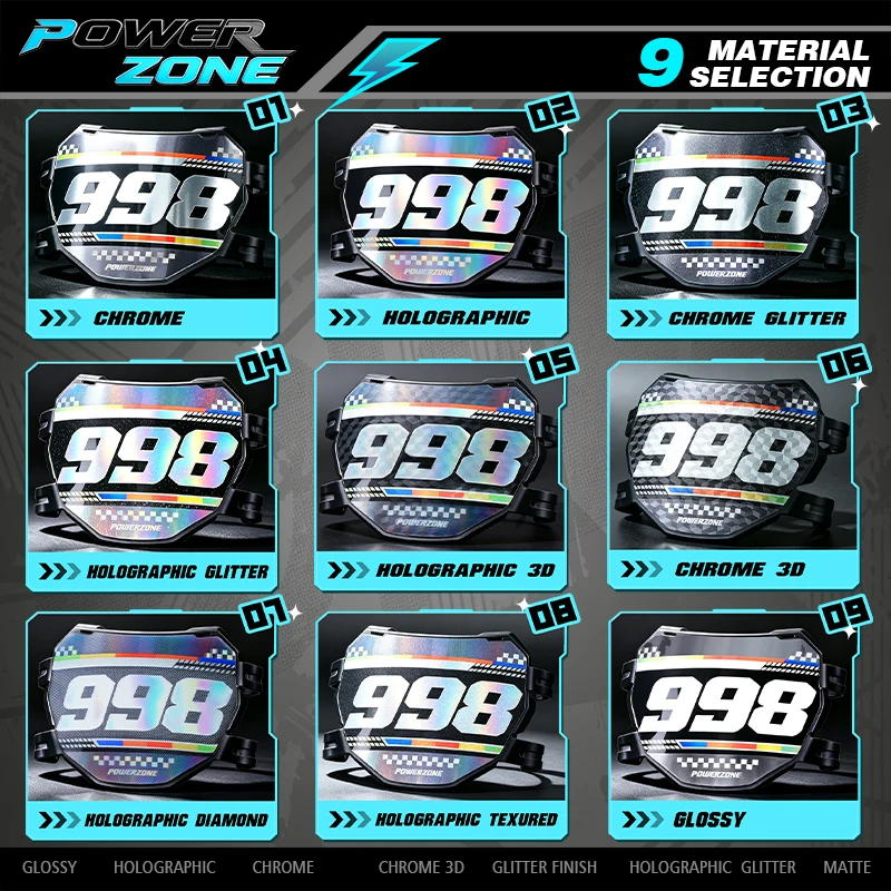 Powerzone matte mate Chrome Glitter For SX SXF 2019-2022 EXC XCW 2020-2023 Motorcycle Graphics Decal Stickers Kits