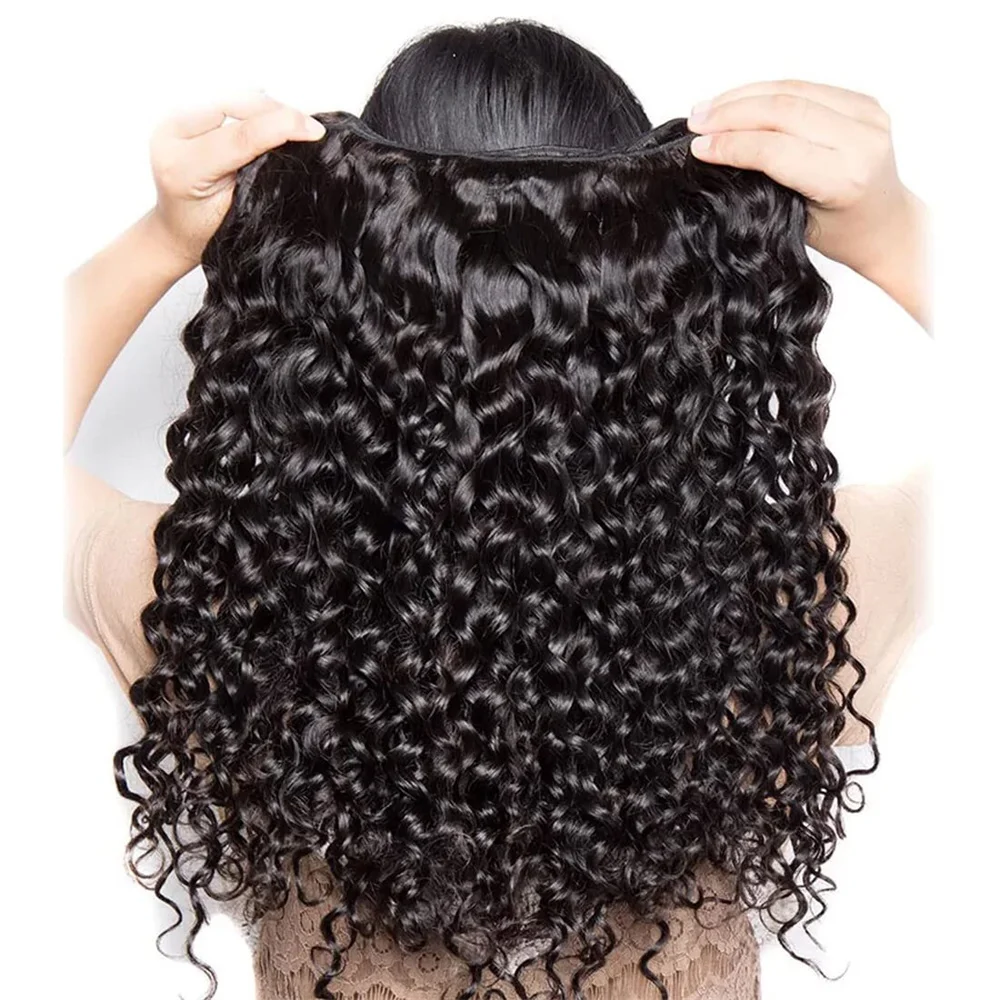 As extensões brasileiras do cabelo do Virgin para mulheres negras, cabelo humano encaracolado perverso, 3 pacotes, classificam 10A, 100% não transformados, 8-22 Polegada