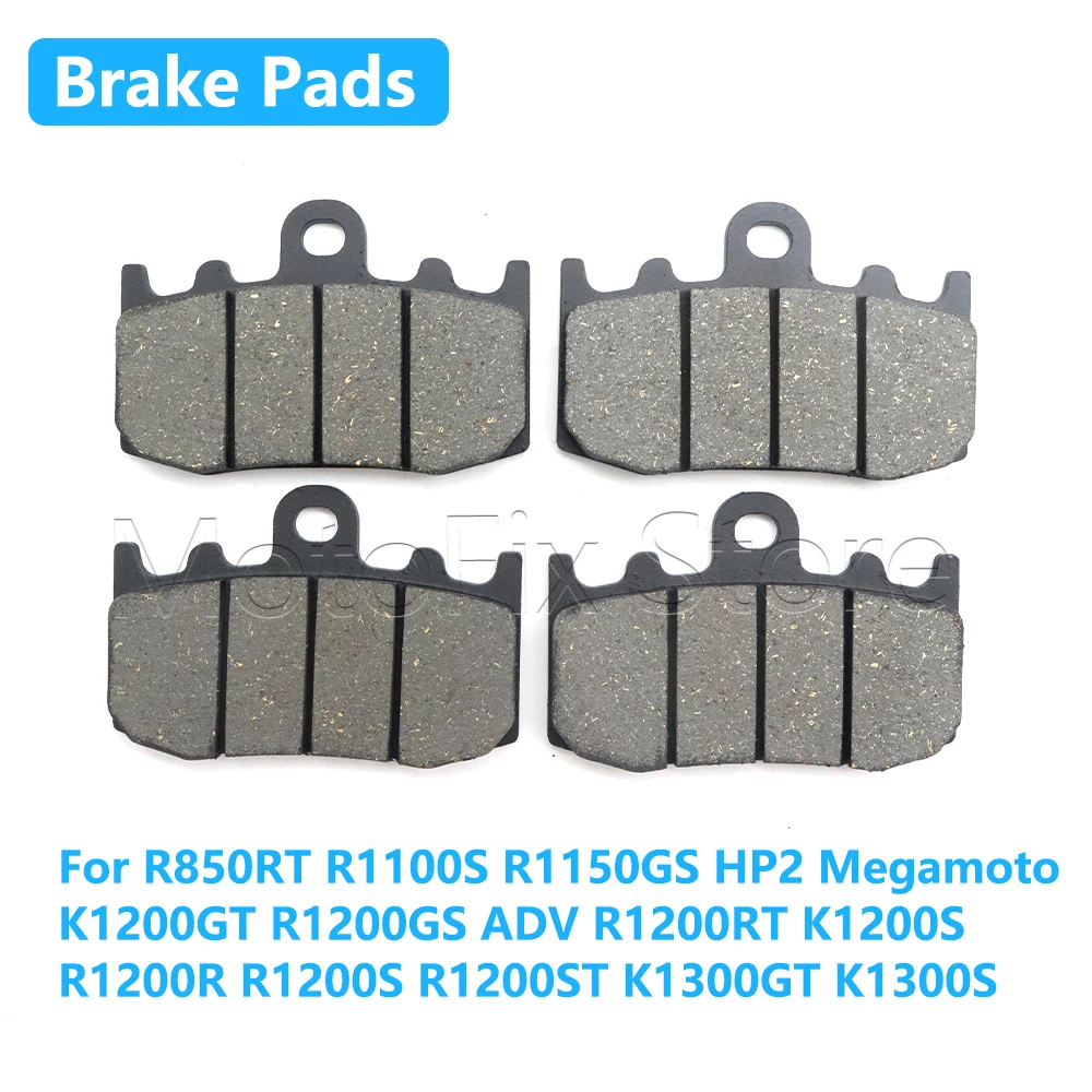 4PCS Motorcycle Front Brake Pads For BMW R850RT R1100S R1150GS R1200GS ADV R1200RT R1200R R1200S R1200ST K1200 K1300 S GT