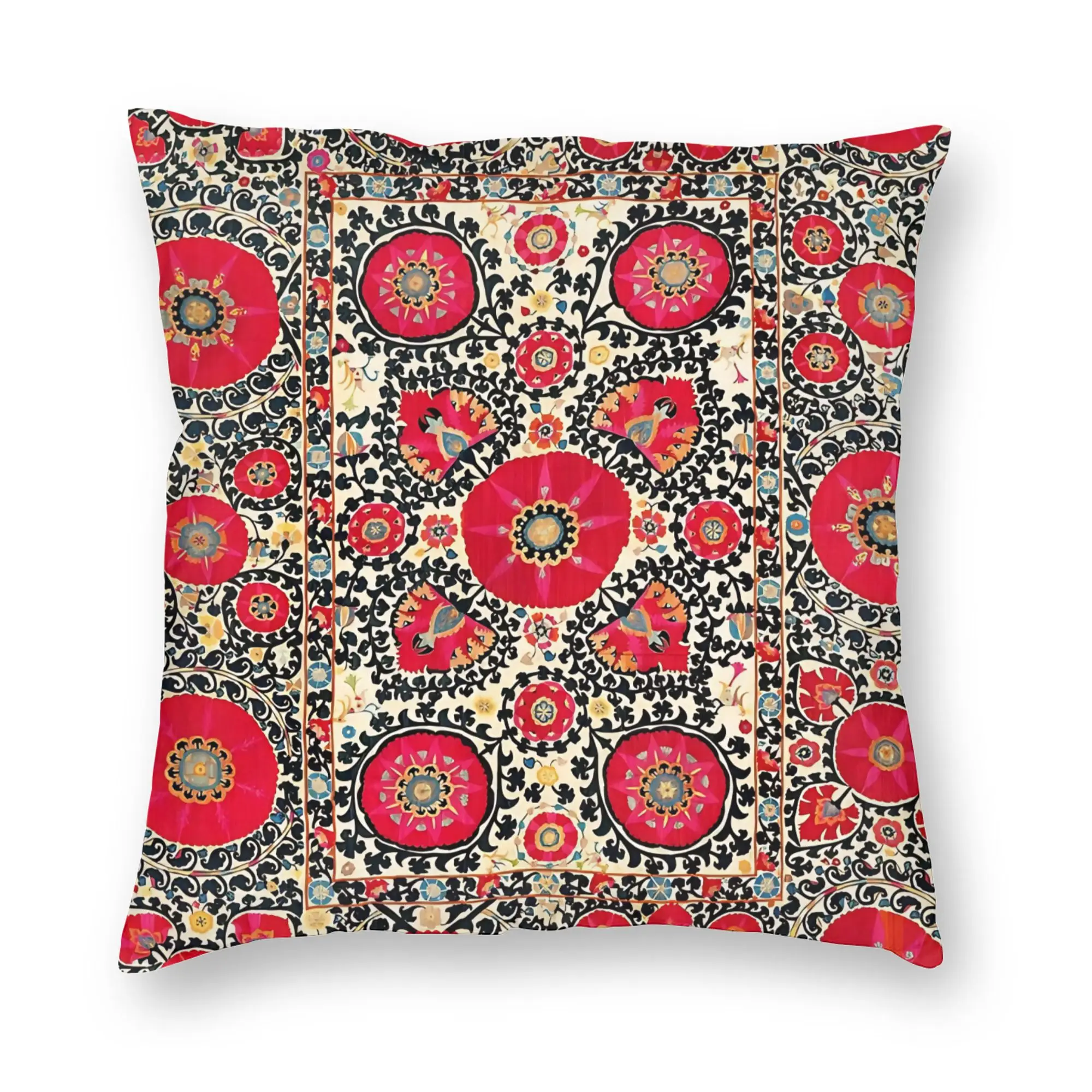 Lot de 2 pièces, housse de coussin Suzani, oreiller ouzbek