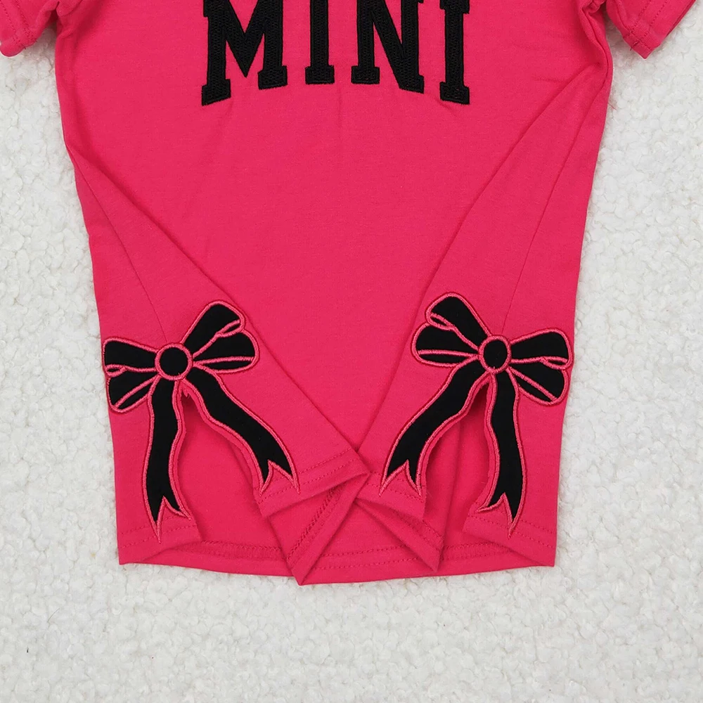 GT0917 Top per magliette con mini fiocco per neonate