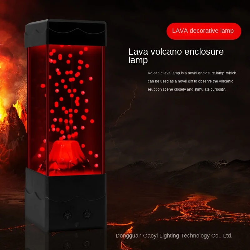 Imagem -02 - Led Lava Volcano Light Decoração para Casa Night Light Brinquedos Infantis Criativos Lâmpada de Decoração de Mesa Meninos e Meninas Presente Diy