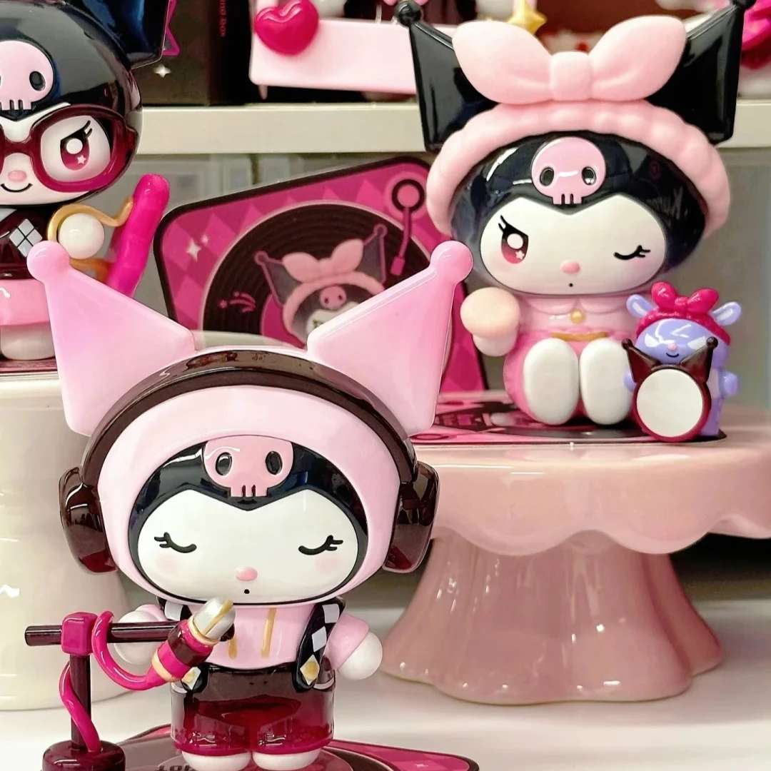 กล่องสุ่มฟิกเกอร์ไวนิลคุโรมิ ซีรีส์ Sparkling Idol ของเล่นการ์ตูนน่ารัก แฟชั่น อนิเมะ ของตกแต่งโต๊ะทำงาน ของขวัญเซอร์ไพรส์