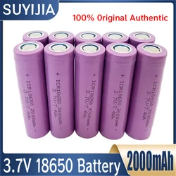 ICR18650 Battery 3.7V 2000mAh 18650 Rechargeable Lithium Power Batteries for Flashlights Electric Heater Emergency Lighting NEW