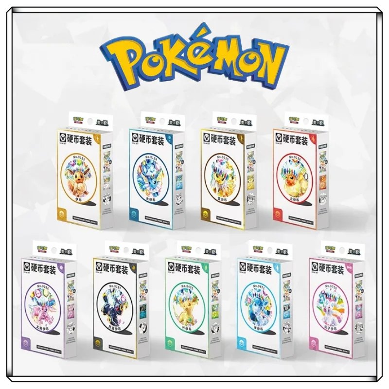 

Genuine Pokemon PTCG Chinese Ver Terastal Festival Eevee Coin & Booster Pack Set Collectible Trading Card Game Blind Box