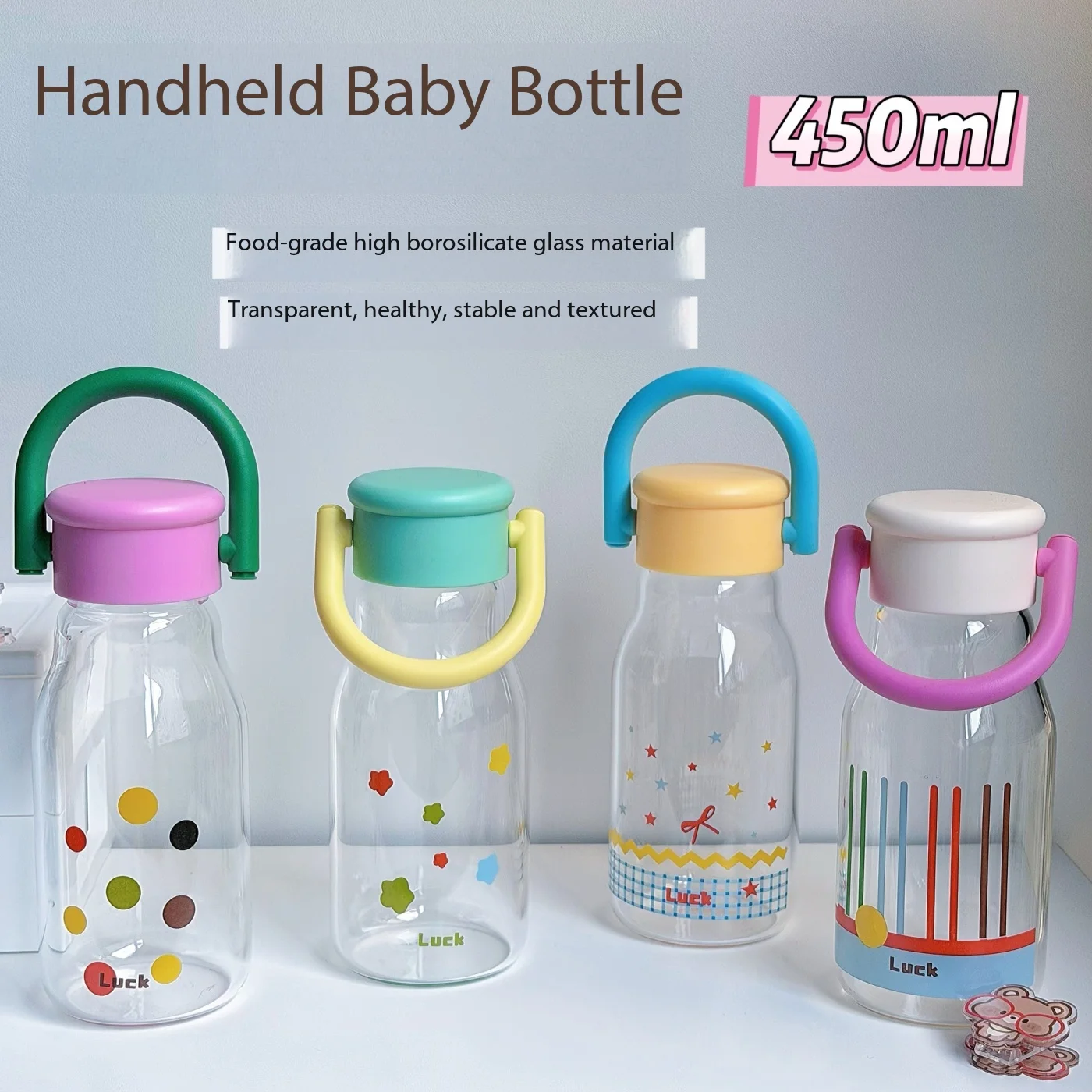 Home New high-looking single-layer glass cup with large capacity for direct drinking, portable tumbler, outdoor portable car cup