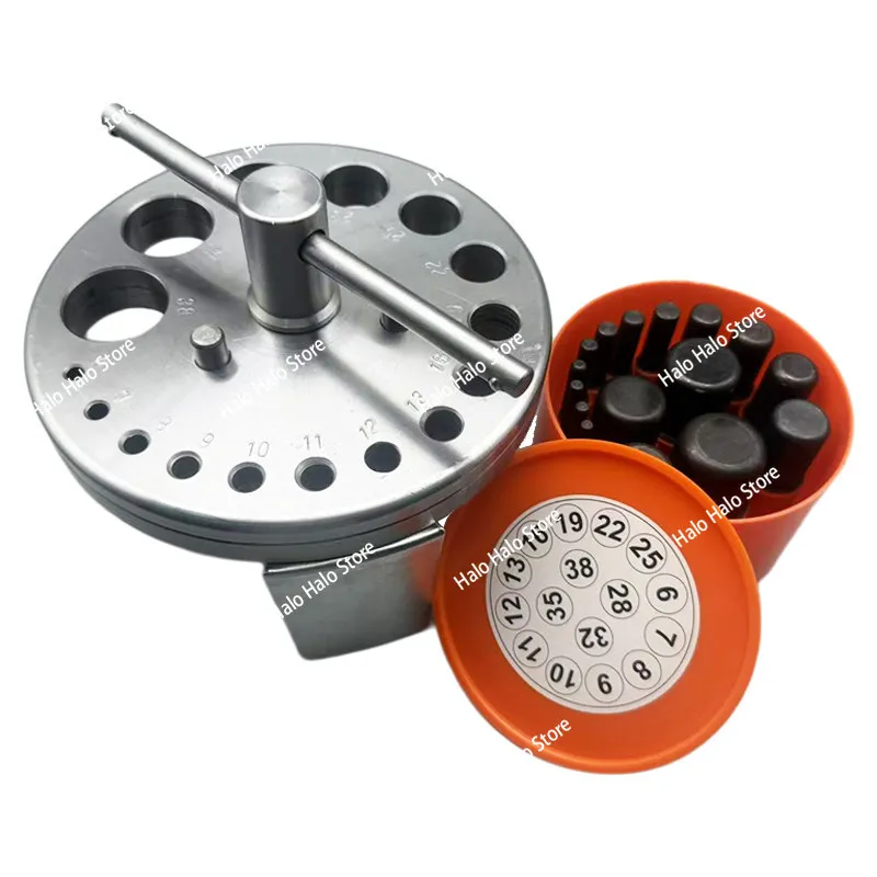 IMPA613056 Marine Gasket Punching Tool Set 6‑38mm 16Pcs Dies & Table Hole Punch Cutter For Ship Gasket Making