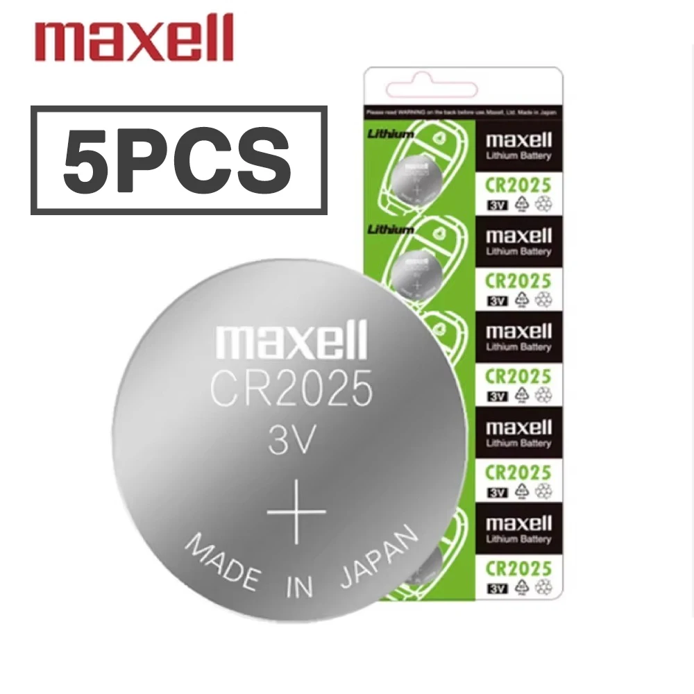 5PCS Original MAXEL LCR2025 Japan 3V ECR2025 Lithium Button Coin Cell Battery for Car Remote Control Watch Motherboard Scale