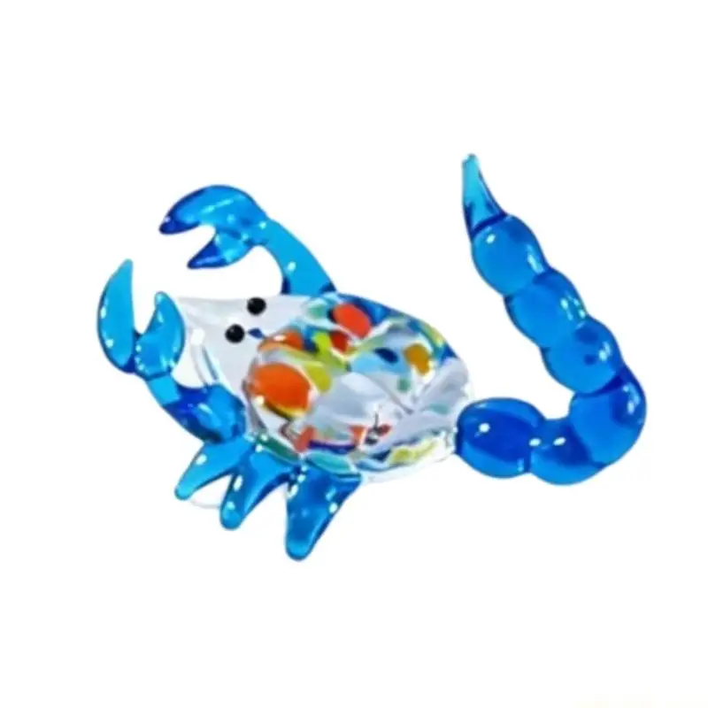 QX2E Small Colorful Glass Sculpture for Entryway, Study and Office Display