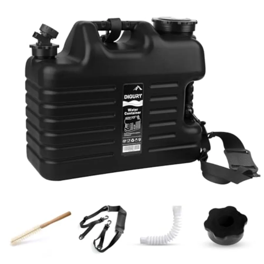 

5 Gallon Water Jug, Camping Water Container BPA Free Water Storage with Spigot No Leakage Portable Emergency Water Tank for Out