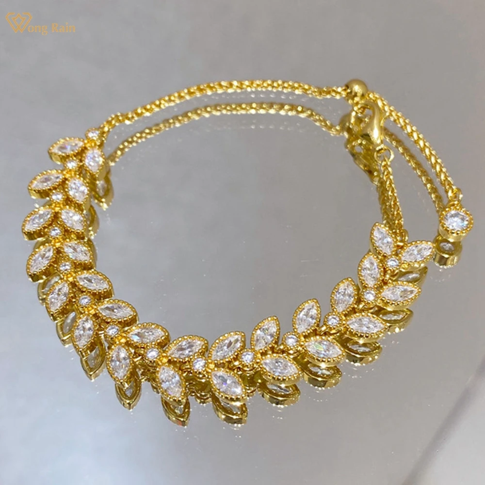 

Wong Rain Sparkling Solid 925 Sterling Silver Lab Sapphire Gemstone Bracelets Bangle Fine Jewelry Anniversary Gifts Wholesale
