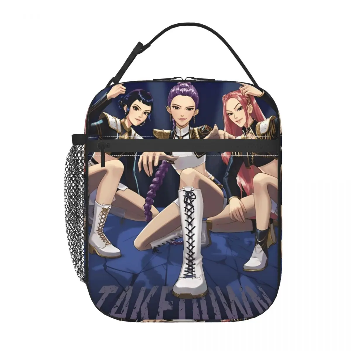 kpop-demon-hunters-huntrix-lancheira-com-isolamento-termico-para-piquenique-portatil-rumi-e-zoey-saco-de-comida-refrigerador-termico-lancheira