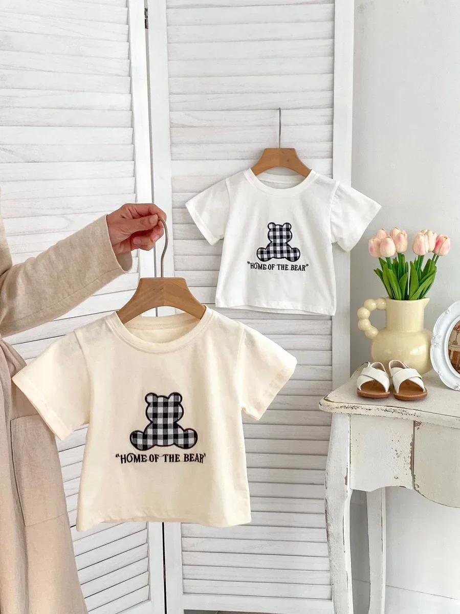 

2025 Summer Baby T-shirt 0-3Years Newborn Kids Boy Girl Short Sleeve O-Neck Cartoon Pattern Cotton Tee Shirt Casual Clothes