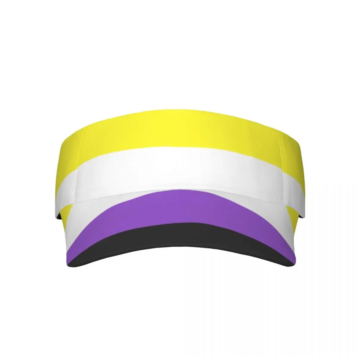 Sports Sun Cap Adjustable Visor UV Protection Top Empty Tennis  Running Sunscreen Hat Nonbinary Flag