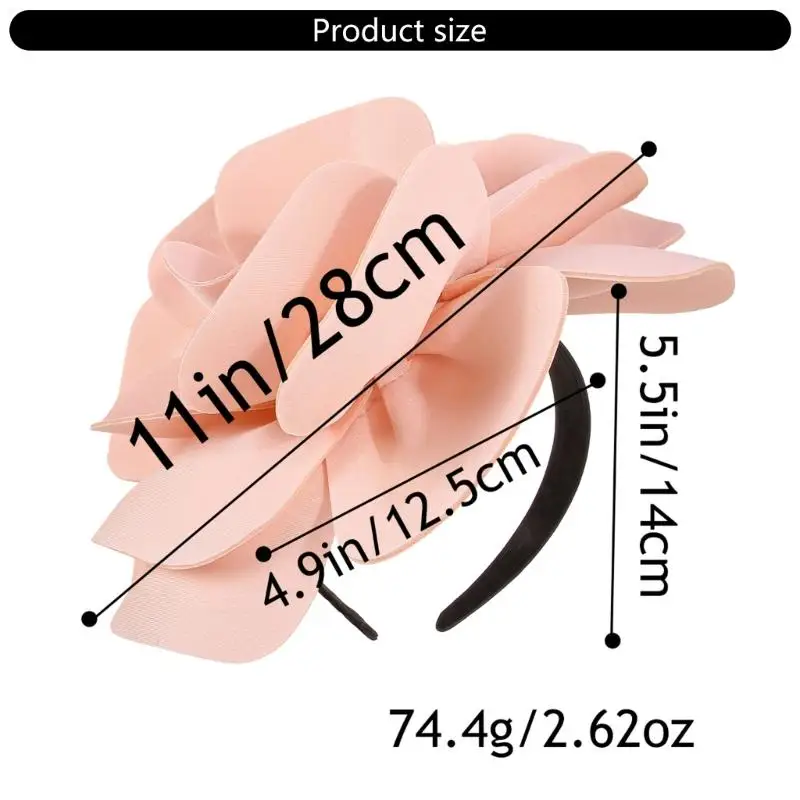 652F ودية النسيج أكاليل من الزهور المرأة حفلة إكسسوارات الشعر المتضخم زهر تصميم صورة تبادل لاطلاق النار الدعامة قابلة لإعادة #6
