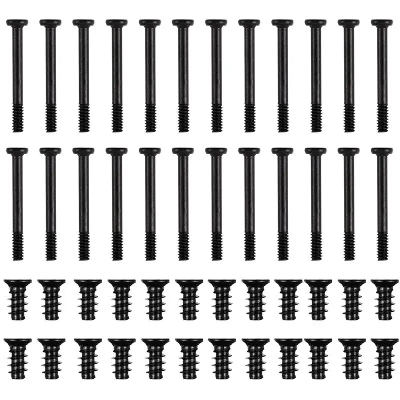 60pcs Chassis Fan Screws Flat Head Self-Tapping Screw Set Computer Cooling Fan Mount Screws Case Fan Long Short Screws Set