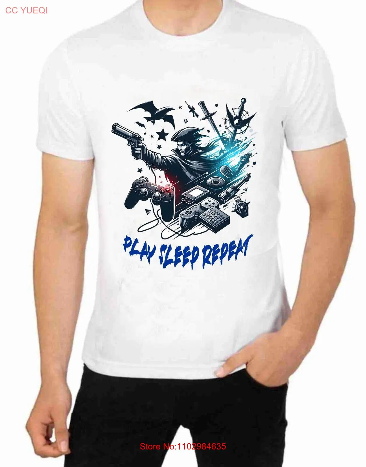 Игровая футболка с изображением гангстерских персонажей