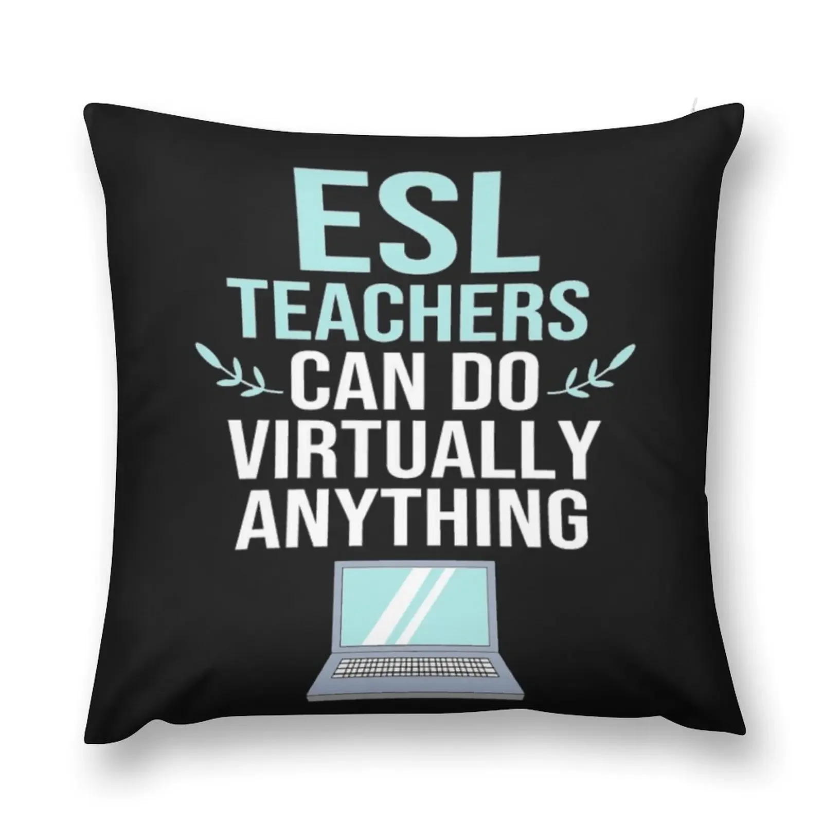 Esl teachers can do virtually anything Throw Pillow Cushion Cover Set Marble Cushion Cover pillow