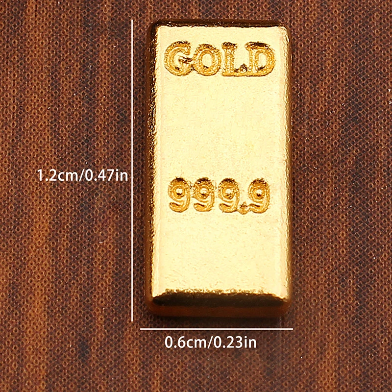 Nowy zestaw 50 szt. miniaturowych złotych sztabek do domku dla lalek, model do dekoracji domku dla lalek, zabawki do zabawy w dom dla dzieci, prezent.