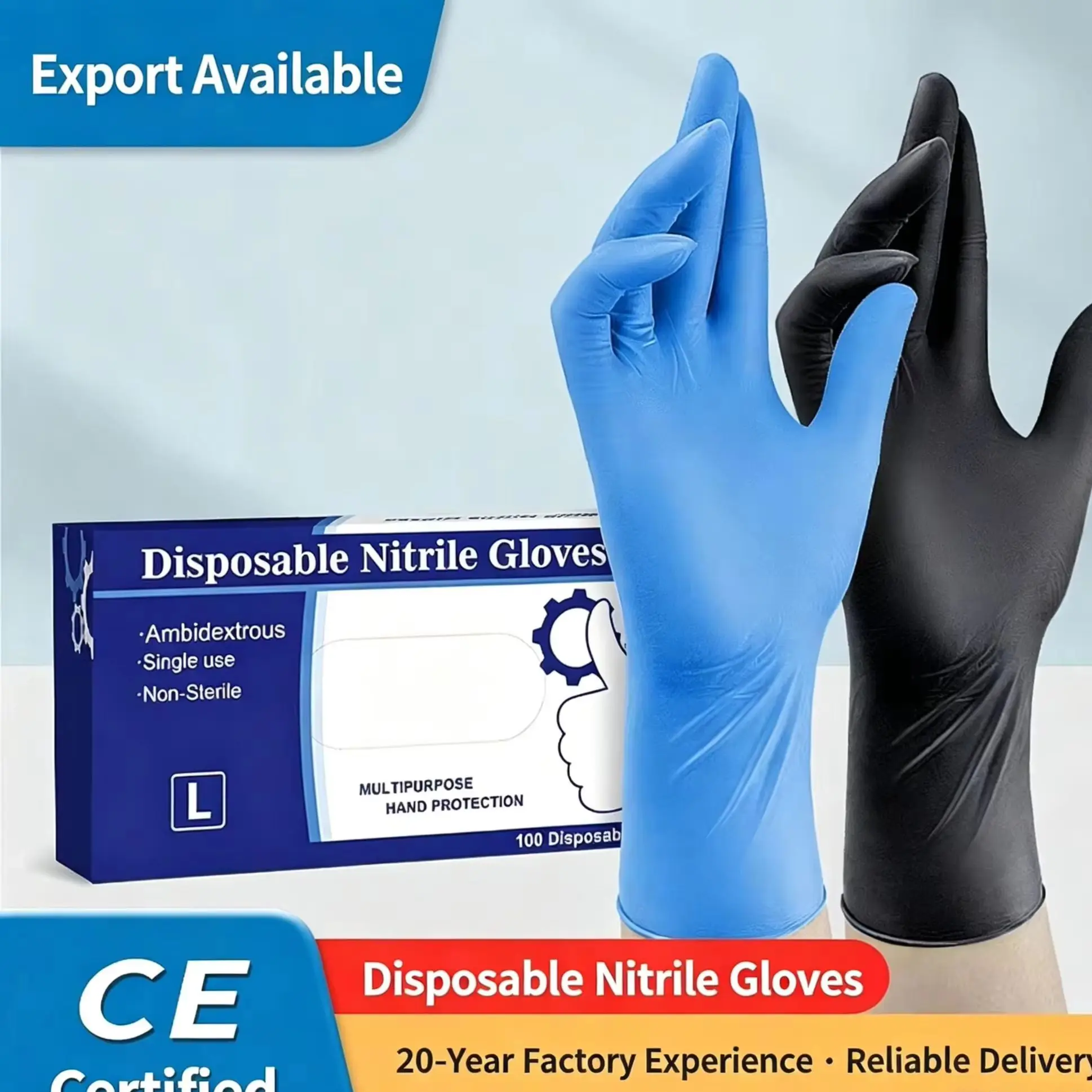 100PCS acid and alkali Resistant Nitrile gloves Oil-resistant food-grade Disposable Cleaning Gloves Food grade accessible