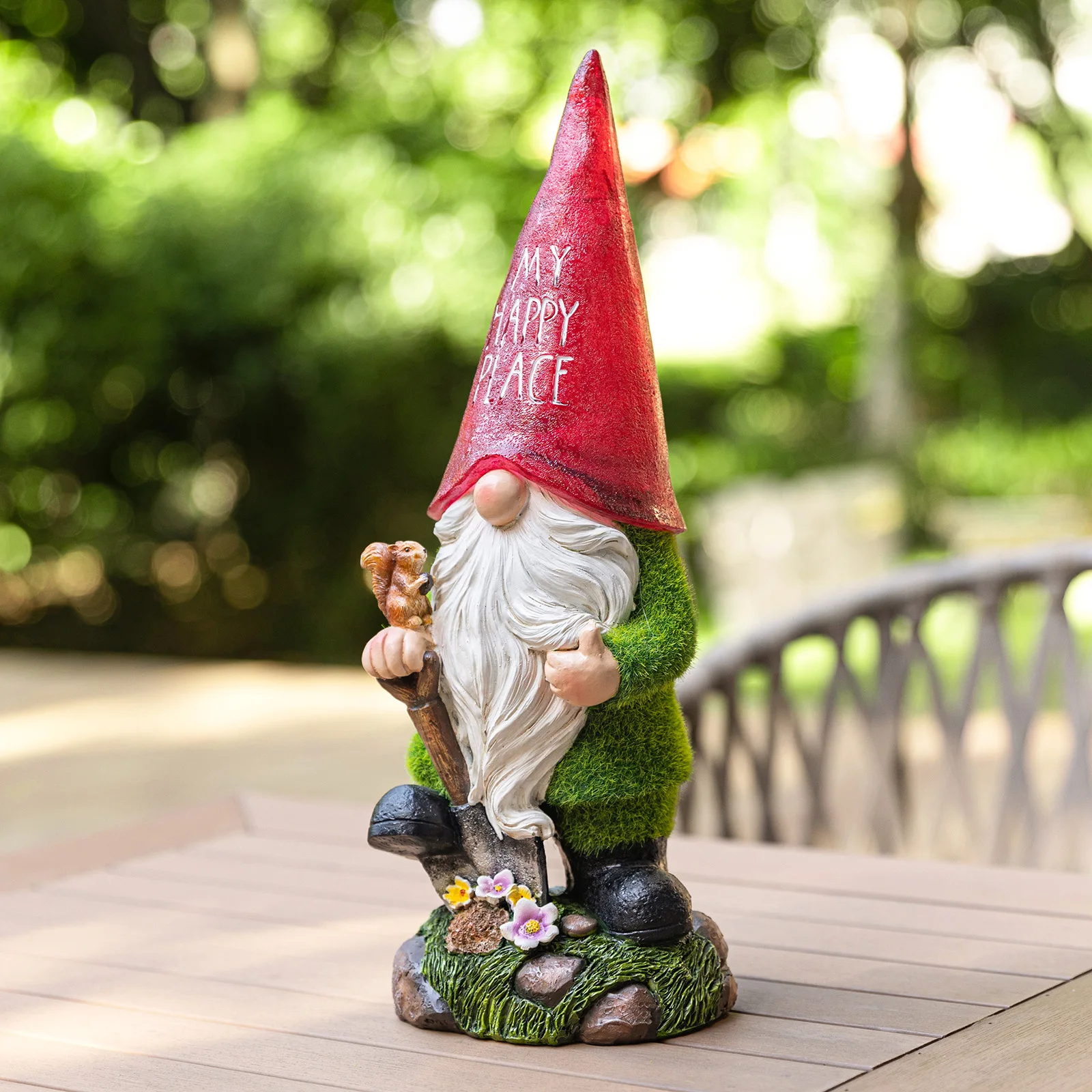 Garden decoration ornaments, dwarves, gnomes, plush solar lights, outdoor courtyard resin crafts