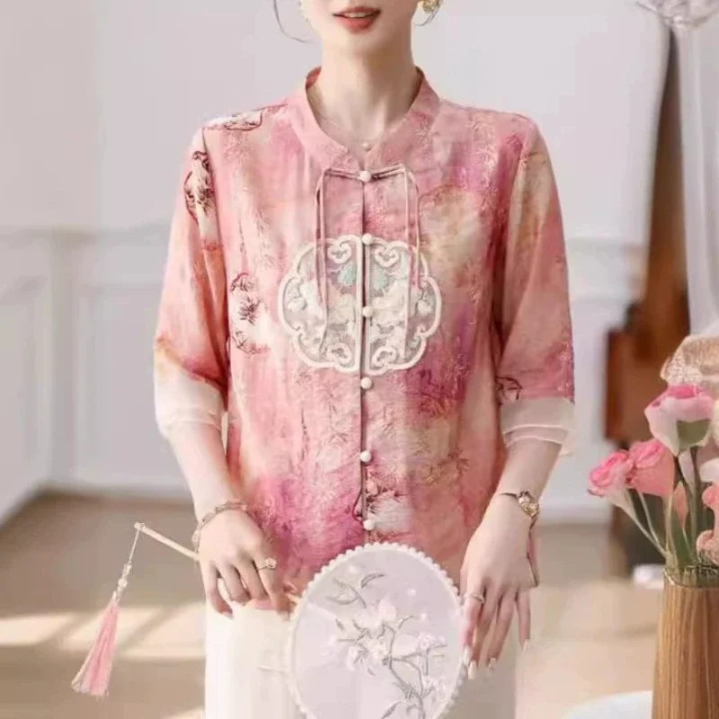 

Летняя шифоновая футболка Tang, женская одежда, Ropa China Mujer, футболка Harajuku, женские топы, футболка Blusas, повседневная женская футболка Camiseta