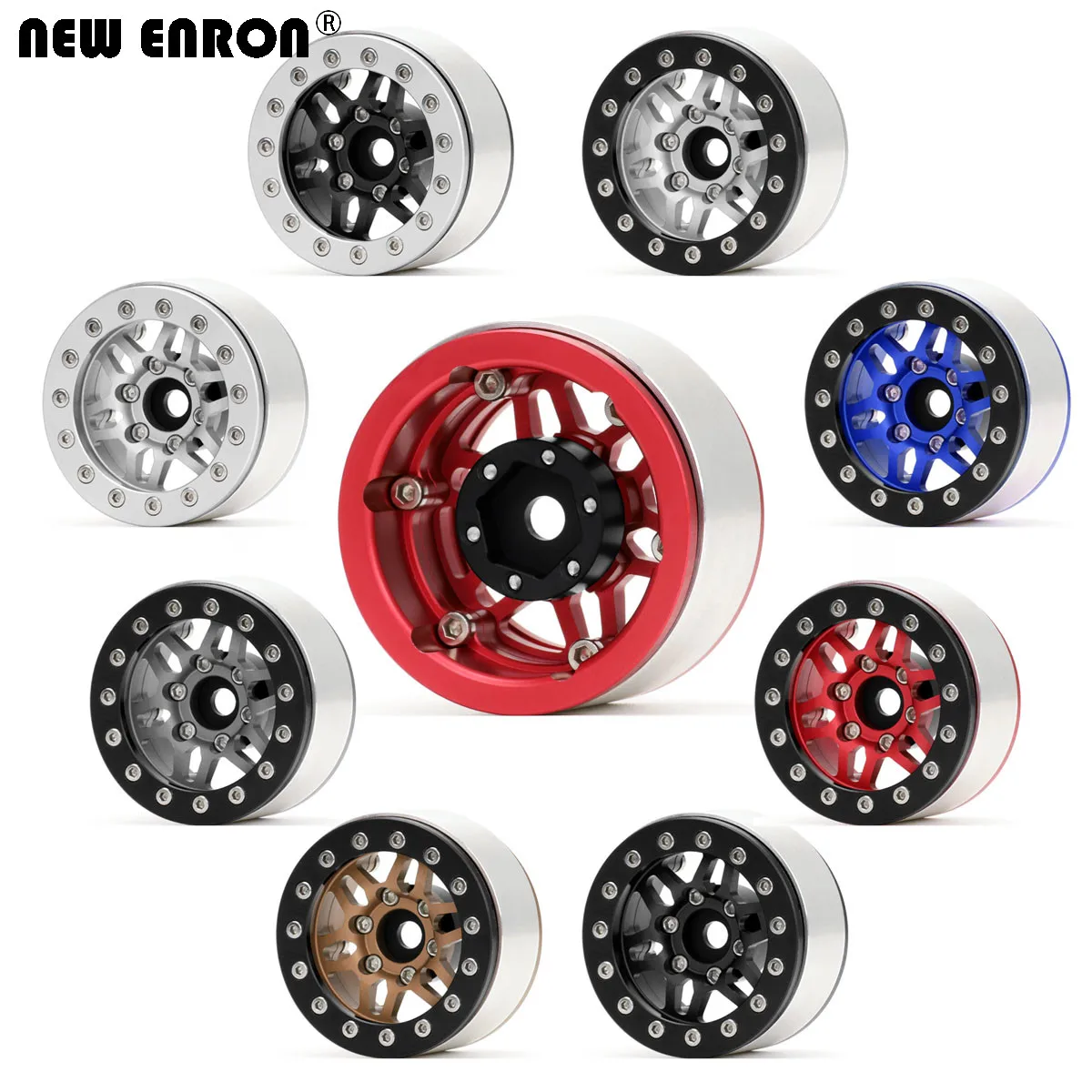 

1.55 inch CNC Beadlock Wheel Rim Hub Upgrade for RC Car 4WD D90 TF2/ Tamiya CC01 LC70 LC80 /MST JIMNY Axial 90069