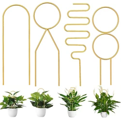 4pcs Iron Twig Plant Support Stakes Climbing Rack Gardening Flower Pot Bracket Plant Sticks for Indoor Outdoor Plants Potted