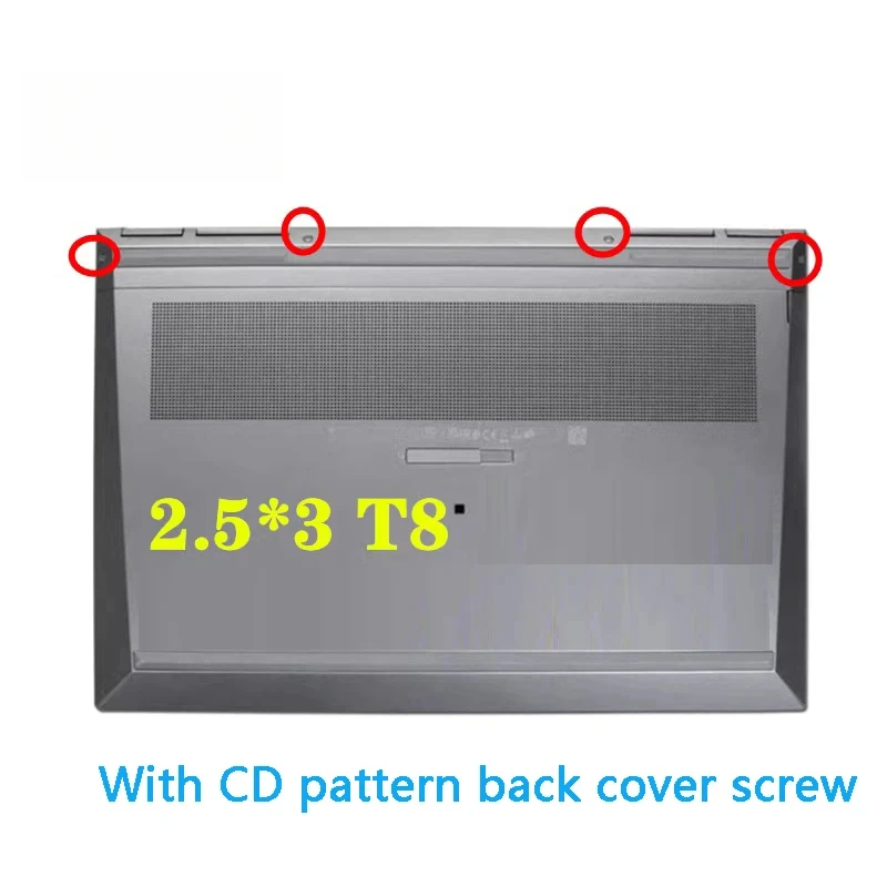 Laptop Bottom Cover Case Screw for HP ZBook Fury 15 G7 G8 ZBook Fury 17 G7 G8 With CD pattern