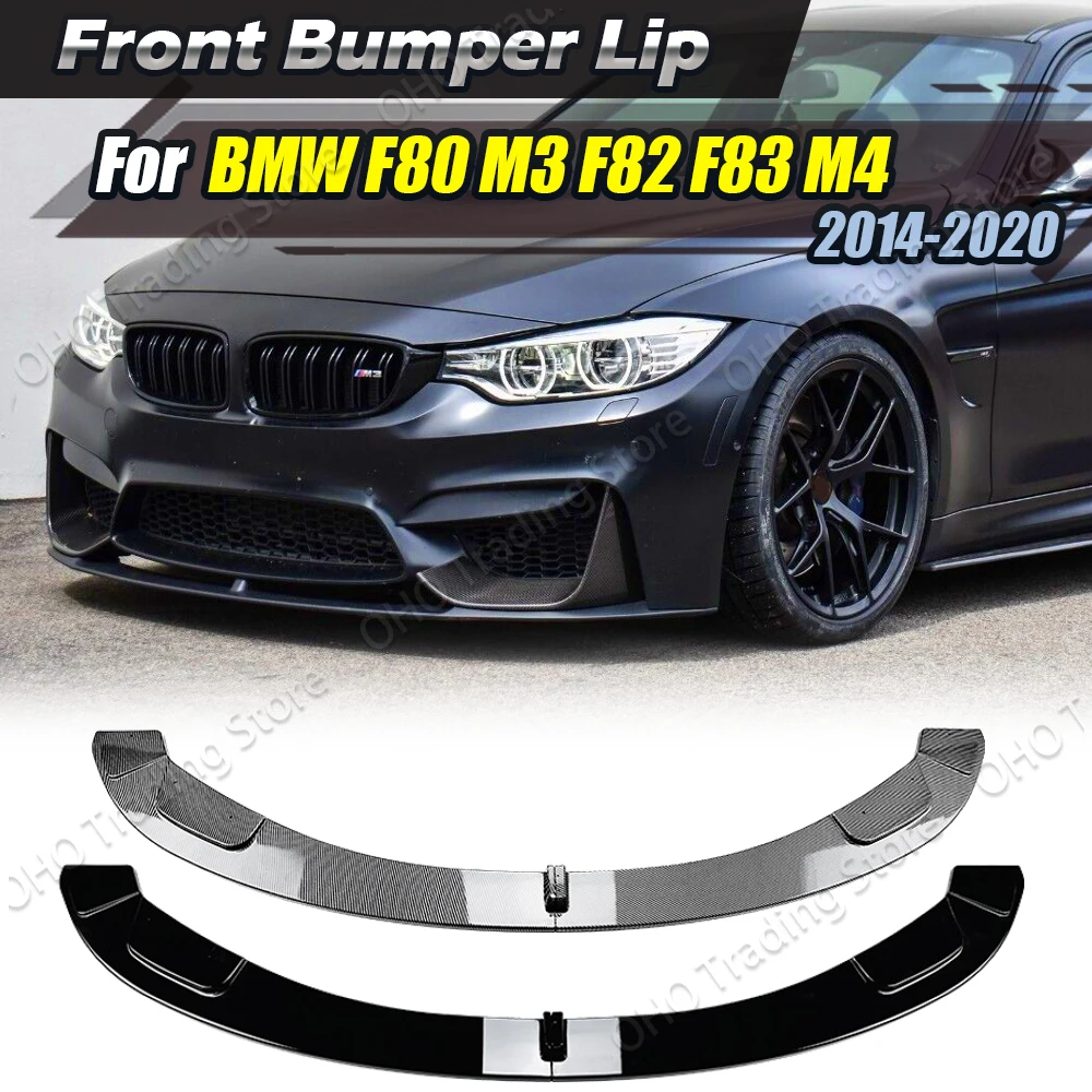 MP Style Cover Guard Kit Spoiler Splitter For BMW 3 Series 4 Series M3 M4 F80 F81 F82 F83 2014-2020 Front Bumper Diffuser Lip