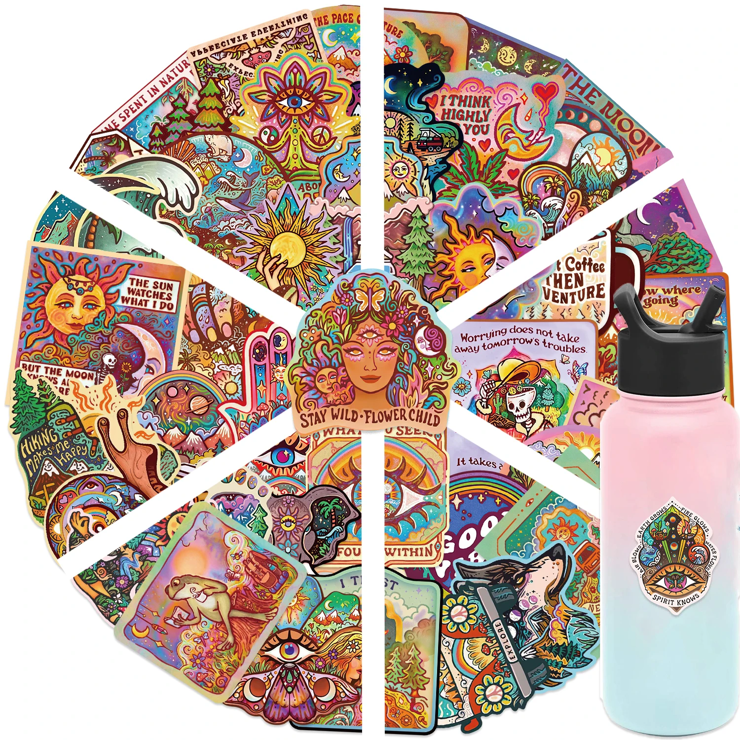 50 قطعة ملصقات المشي لمسافات طويلة في الهواء الطلق الكتابة على الجدران التخييم للهاتف المحمول الغيتار دفتر خوذة السفر الأمتعة سكيت سيارة DIY بها بنفسك #6