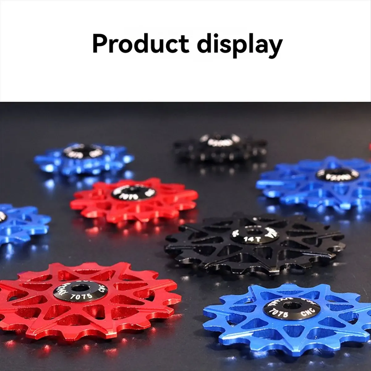 A74U VXM 10T Derailleur Pulley Wheel with Positive Negative Teeth Ceramic Bearings Cycling Componen Red