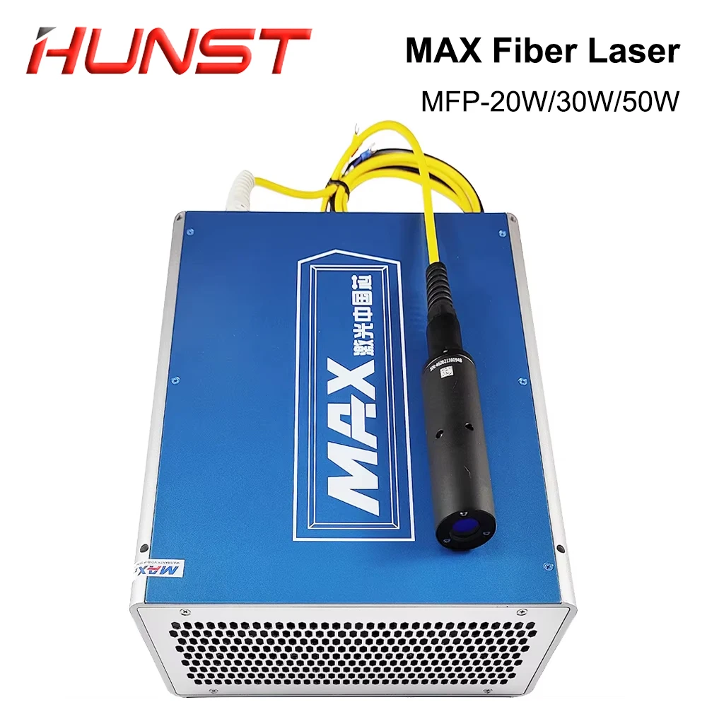 

HUNST Max Q-switched Pulse Fiber Laser Source 20W 30W 50W ,1064nm High Quality Laser for DIY Metal Marking and Engraving Machine