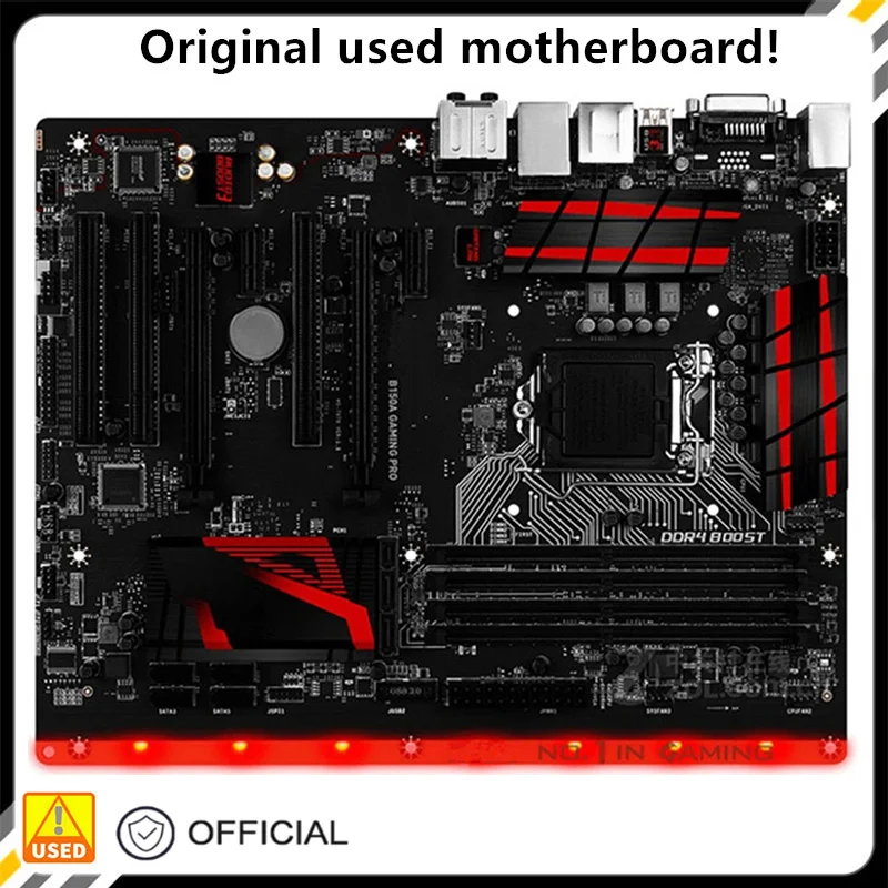 

For B150A GAMING PRO Original Used Desktop Intel B150 64G DDR4 Motherboard LGA 1151 i7/i5/i3 USB3.0 SATA3