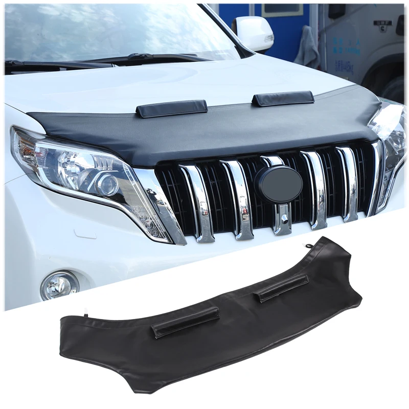 PU Leather Car Engine Cover Front Hood Protection For Toyota Land Cruiser Prado FJ150 150 2010-2017 Exterior Accessories