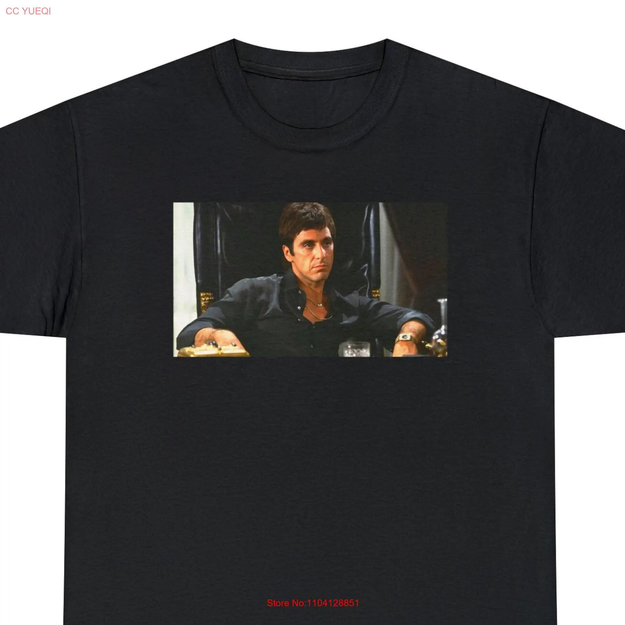 

Tony Montana Drug Lord Movie T Shirt Scarface 1983 long or short sleeves