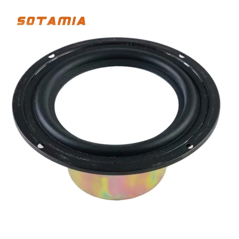 SOTAMIA 1PCS Subwoofer de 5 Polegadas 4 Ohm 30 Watt Alto-falante Subwoofer Vibrador de Alumínio Borda de Borracha Caixa de Som Bluetooth