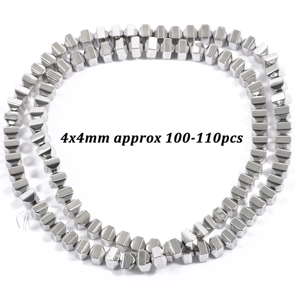 AAA+ Rhodium Hämatit Perle Natürliche Unregelmäßige Geometrische Säule Herz Stein Perlen Für Schmuck Machen Armbänder Halskette 15" zoll