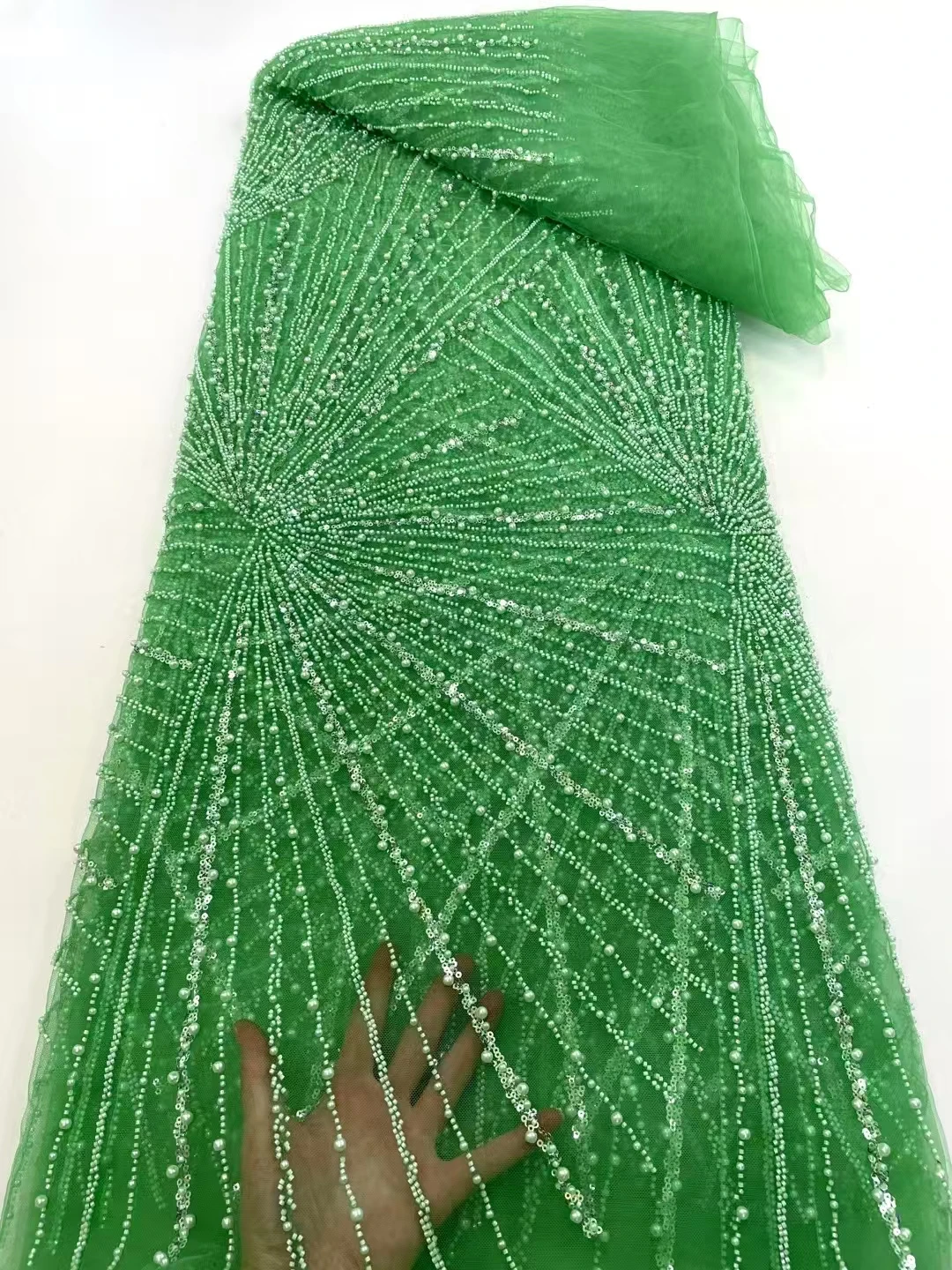 Горячие полосатые бусины-трубки с блестками, вышитые кружевом, женские платья, платья, свадебная африканская ткань, 5 ярдов