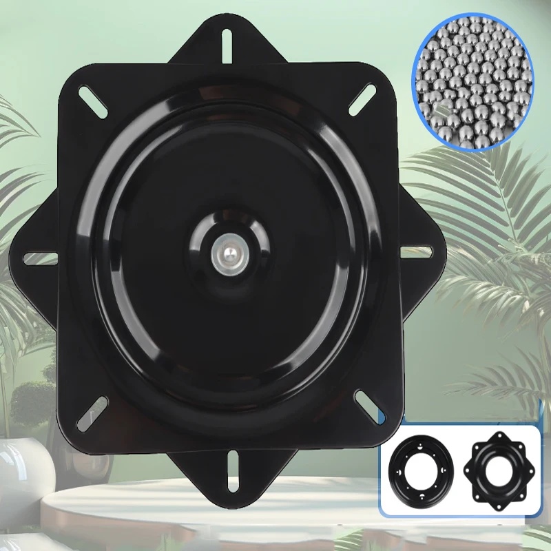 

Full Ball Heavy Duty Swivel TV Stand Bearing Furniture Square Iron Turntable Mechanical Sofa Chair Base