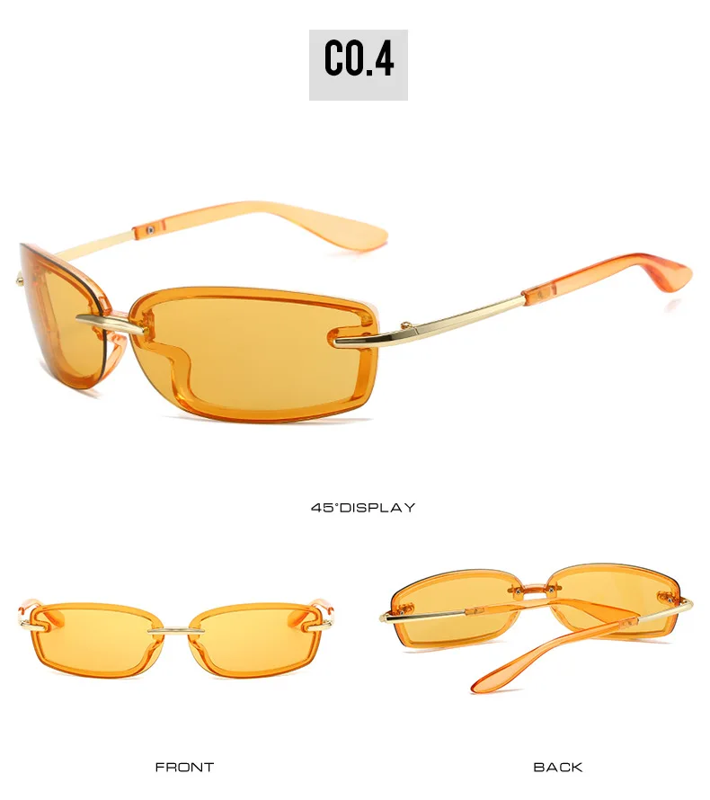 Coole randlose y2k Sonnenbrille für Frauen neue Steampunk Brille Trend Punk Shades Brillen Unisex Outdoor Brillen uv400 – Detail 12