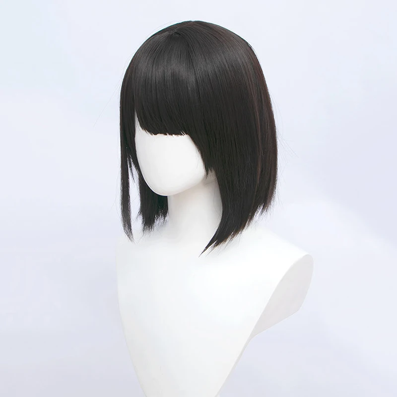 لعبة SILENT HILL F Shimizu Hinako شعر مستعار تأثيري المرأة شعر أسود مقاومة للحرارة شعر مستعار اصطناعي حفلة الهالوين الدعامة