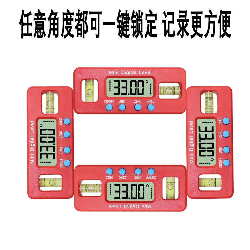 Level Digital Elektronik dengan Gelembung Level, Level Magnet Kuat, Inclinometer Digital, Penggaris Sudut, Alat Ukur