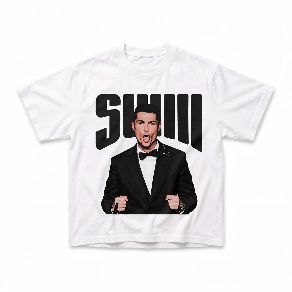 Cristiano Ronaldo Football Theme Printed T-shirt Men Women Cotton T-shirt Men's T-shirts 2026 Summer New Men's Clothing Tops