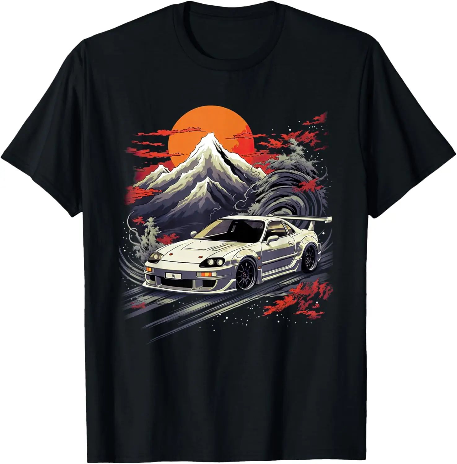 JDM Japanese Retro Car Racing Drifting Legend Tuning T-Shirt 100% Cotton Trendy Y2K Short-Sleeve Tee-Soft, Quick-Drying,