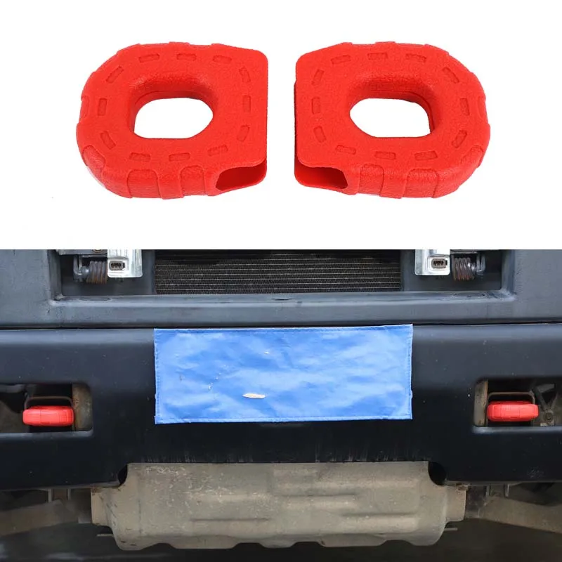

For Hummer H2 2003-2009 rubber red car front bumper rear bumper trailer ring protective cover car modification accessories