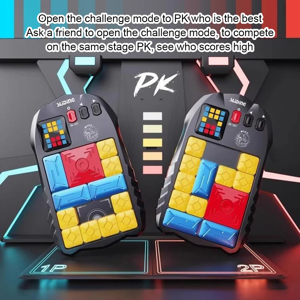 Magnetic Puzzle Challenge Sliding Blocks Childrens 500+ Levels Brain Teaser Game, Educational Fidget Toy Christmas birthday Gift