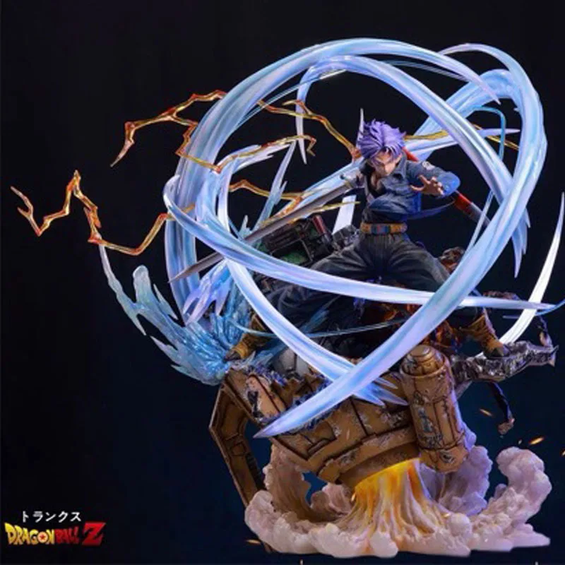 

25cmDragon Ball LAST SLEEP LS Future Trunks Resin GK Twin Heads Statue Sword of Hope Battle Damaged Ver With Broken Sword Effect